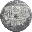 Silver One Rupee Coin of Akbar of Hadrat Delhi Mint. 