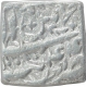 Silver Square One Rupee Coin of Akbar of Tatta Mint of Bahman Month.