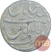 Silver One Rupee Coin of Aurangzeb Alamgir of Surat Mint. 