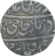 Silver One Rupee Coin of Ahmadnagar Farukhabad Mint of Farrukhabad.  