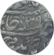 Silver One Rupee Coin of Ahmadnagar Farukhabad Mint of Farrukhabad.  