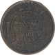 Copper Quarter Anna Coin of Ganga Singh of Bikaner State.