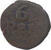 Copper Six Reis Coin of Indo Portuguese.