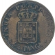 Bronze Quarter Tanga Coin of Carlos I of Indo Portuguese.