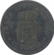 Bronze Half Tanga Coin of Carlos I of Portuguese Administration of Indo Portuguese.