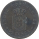 Bronze Half Tanga Coin of Carlos I of Portuguese Administration of Indo Portuguese.