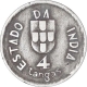 Cupro Nickel Four Tanga Coin of Portuguese Administration of Indo Portuguese.