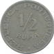 Cupro Nickel Half Rupia Coin of Portuguese Administration of Indo Portuguese.