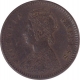 Copper One Twelfth Anna Coin of Victoria Empress of Calcutta Mint of 1877.