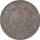 Copper One Twelfth Anna Coin of Victoria Empress of Calcutta Mint of 1878.