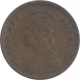 Copper One Twelfth Anna Coin of Victoria Empress of Calcutta Mint of 1891.