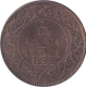 Copper One Twelfth Anna Coin of Victoria Empress of Calcutta Mint of 1898.