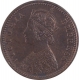 Copper One Twelfth Anna Coin of Victoria Empress of Calcutta Mint of 1898.