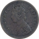 Copper One Twelfth Anna Coin of Victoria Empress of Calcutta Mint of 1899.