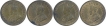 Bronze One Twelfth Anna Coins of King George V of Calcutta Mint of 1914.