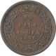 Copper Half Pice Coin of Victoria Empress of Calcutta Mint of 1886.