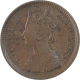 Copper Half Pice Coin of Victoria Empress of Calcutta Mint of 1886.