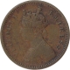 Copper Half Pice Coin of Victoria Empress of Calcutta Mint of 1888.