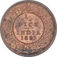 Copper Half Pice Coin of Victoria Empress of Calcutta Mint of 1895.