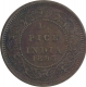 Copper Half Pice Coin of Victoria Empress of Calcutta Mint of 1895.