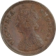 Copper Half Pice Coin of Victoria Empress of Calcutta Mint of 1896.