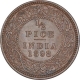 Copper Half Pice Coin of Victoria Empress of Calcutta Mint of 1898.