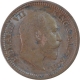 Copper Half Pice Coin of King Edward VII of Calcutta M int of 1904.