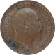 Copper Half Pice Coin of King Edward VII of Calcutta Mint of 1905.