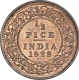 Bronze Half Pice Coin of King George V of Calcutta Mint of 1928.