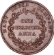 Copper One Quarter Anna Coin of East India Company of Calcutta Mint of 1835.