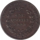 Copper One Quarter Anna Coin of East India Company of Calcutta Mint of 1835.