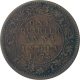 Copper One Quarter Anna Coin of Victoria Queen of Calcutta Mint of 1875.