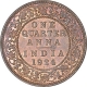 Copper One Quarter Anna Coin of King George V of Bombay Mint of 1924.