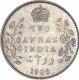 Silver Two Annas Coin of King Edward VII of Calcutta Mint of 1906.