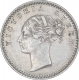 Silver Quarter Rupee Coin of Victoria Queen of Bombay Mint of 1840.