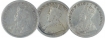 Silver One Quarter Rupee Coins of King George V of 1912.