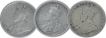 Silver One Quarter Rupee Coins of King George V of Calcutta Mint of 1918.