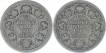 Silver One Quarter Rupee Coins of King George V of 1919.