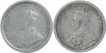 Silver One Quarter Rupee Coins of King George V of Calcutta Mint of 1930.