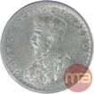 Silver Half Rupee Coin of King George V of Calcutta Mint of 1913.