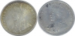 Silver Half Rupee Coins of King George V of Calcutta Mint of 1925.