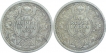 Silver Half Rupee Coins of King George V of Calcutta Mint of 1930.