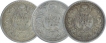 Silver Half Rupee Coins of King George V of Calcutta Mint of 1934.