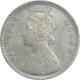 Silver One Rupee Coin of Victoria Queen of Bombay Mint of 1862. 