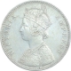 Silver One Rupee Coin of Victoria Empress of Bombay Mint of 1885.