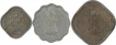 Cupro Nickel Half Anna & One Anna & Two Anna Coins of Bombay Mint of Republic India.