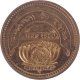 Copper Token Coin of Chhatrapati Shivaji Maharaja of National Refinery Bombay.