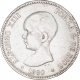 Silver Five Pesetas Coin of Alfonso XIII of Spain.