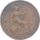 Bronze One Penny Coin of Victoria of Great Britain.