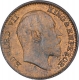 Error Bronze One Twelfth Anna Coin of King Edward VII of Calcutta Mint of 1907.